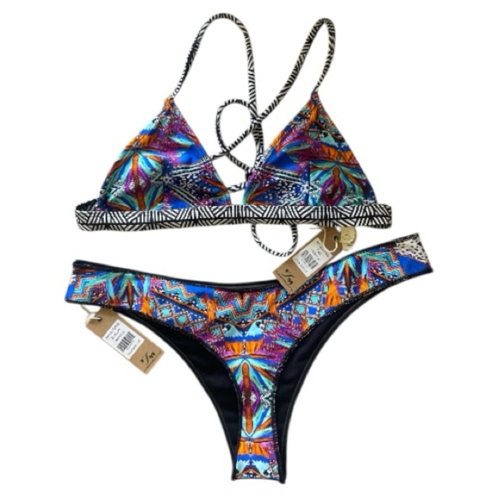 Vibrant Multicolor Bikini Set - Picture 9 of 10